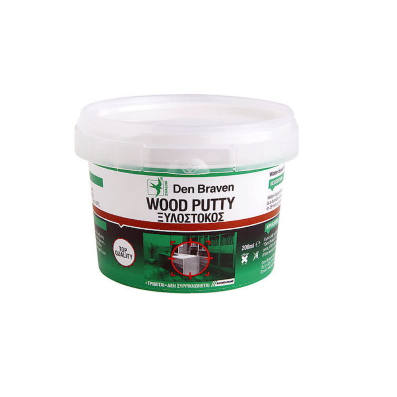 Ξυλόστοκος νερού χρωματιστός DEN BRAVEN WOOD PUTTY 200gr