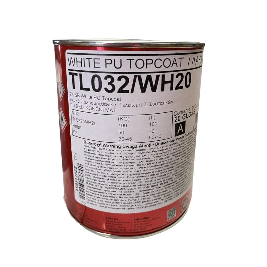 ΣΥΛΑΚ Λάκα λευκή 2 συστατικών 20% GLOSS 1 kg (TL032+H080)