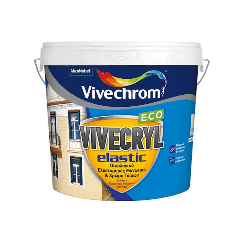VIVECRYL ELASTIC ECO Ελαστομερές Μονωτικό Ακρυλικό Οικολογικό Χρώμα