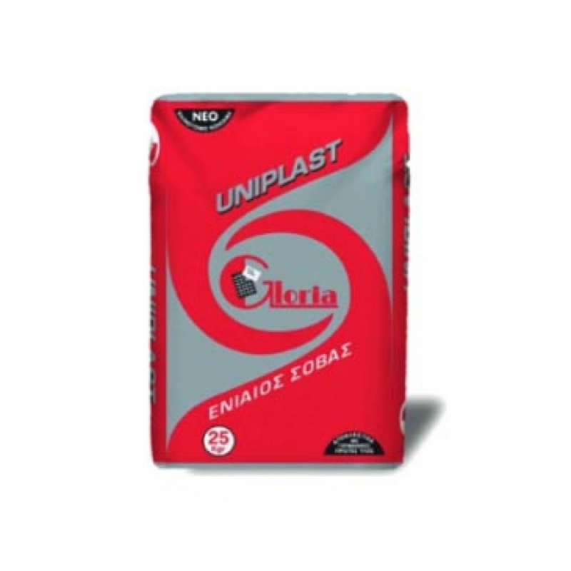 Έτοιμος ενιαίος σοβάς UNIPLAST GLORIA 25 kg