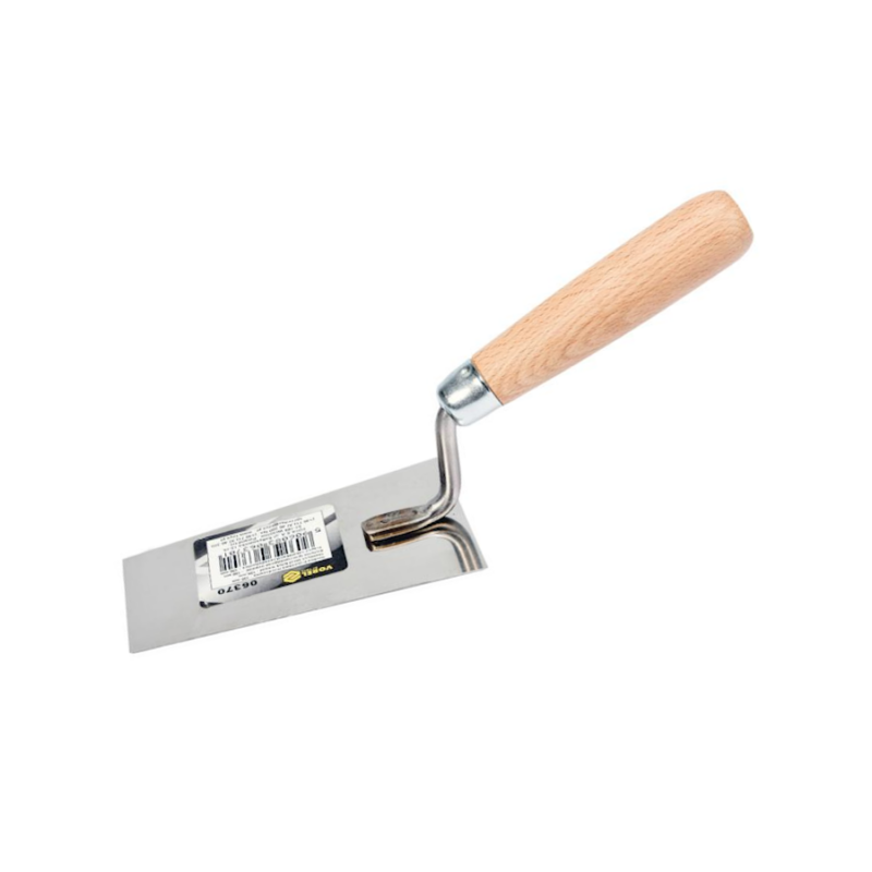 Μυστρί τραπεζοειδές INOX 130mm- Ξύλινη λαβή VOREL 06370